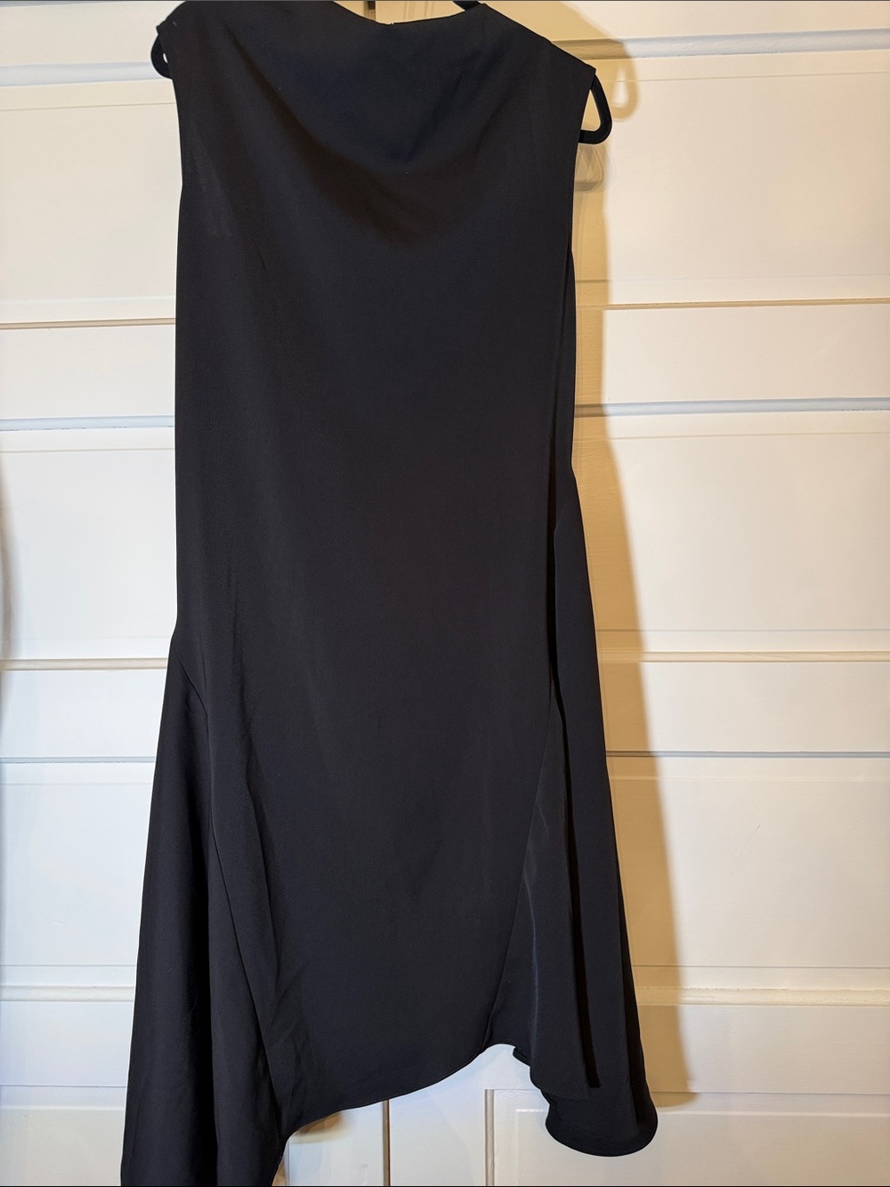 Topshop Black Asymmetrical Midi Dress Minimalist witchy whimsy goth cocktail 2
